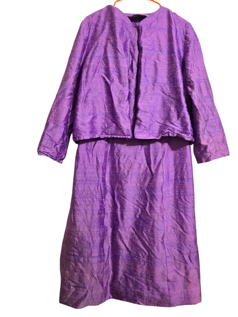 Vintage | Purple Two-Piece Jacket and Dress Set